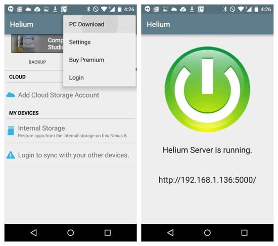 AndroidPIT-Helium-Backup-PC-Download-server-running