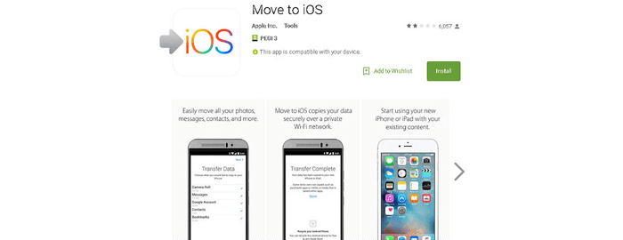 اپل نخستین اپلیکیشن اندرویدی خود به نام Move to iOS را روانه بازار کرد