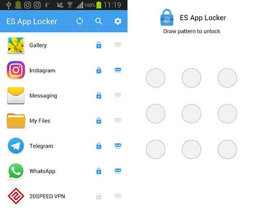 اپلیکیشن ES App Locker