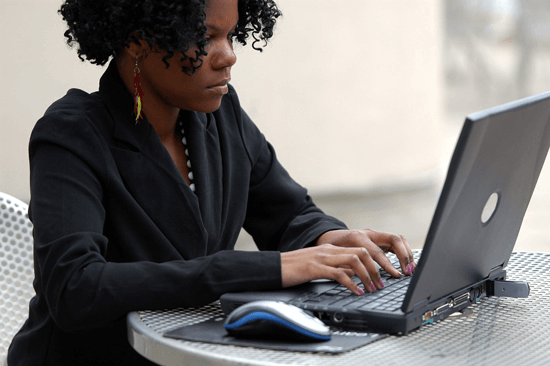 Woman coding