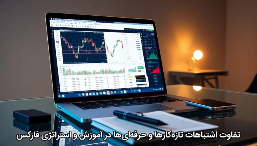 تفاوت اشتباهات تازه‌کارها و حرفه‌ای‌ها در آموزش و استراتژی فارکس