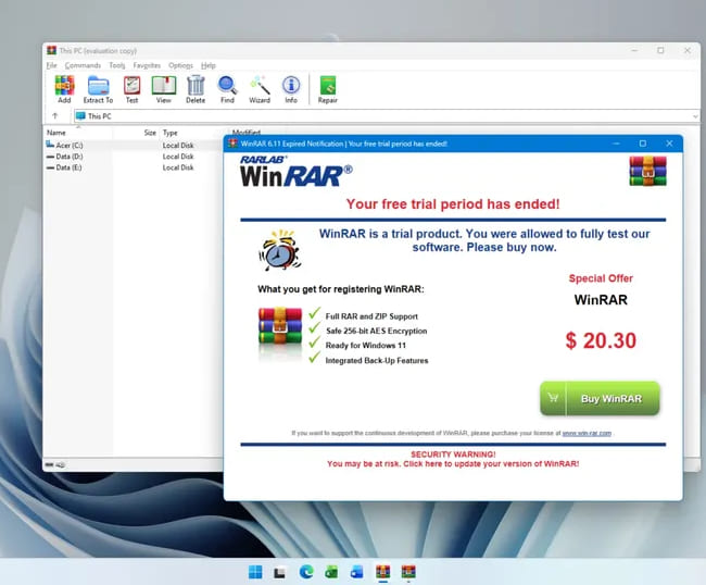حفره خطرناک WinRAR را جدی بگیرید آپدیت وین رار