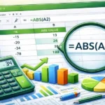 آموزش تابع ABS برای قدر مطلق در اکسل با مثال ساده