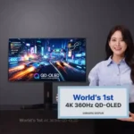 سامسونگ از اولین پنل QD-OLED 4K با نرخ نوسازی ۳۶۰ هرتزی رونمایی کرد
