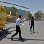 انتقال هوایی مادر باردار و بیمار قلبی در مراسم تشییع