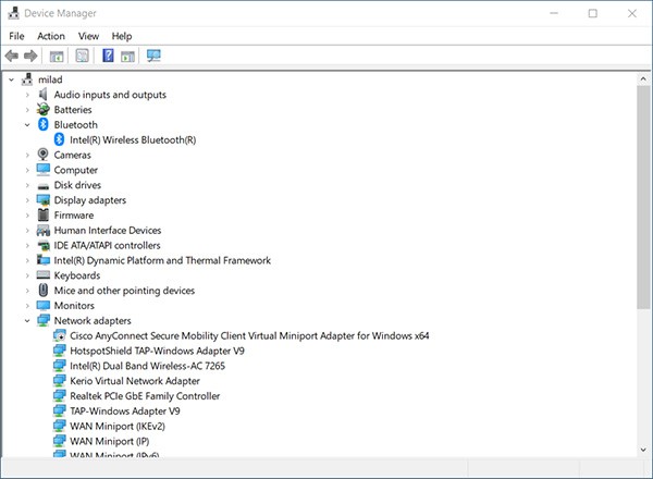 device manager ویندوز