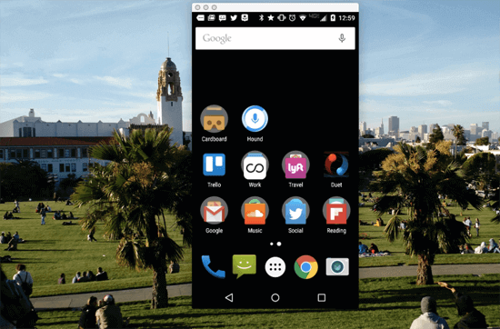 Vysor-home-screen