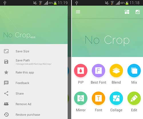 اپلیکیشن No Crop