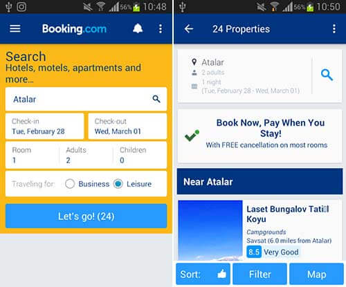 اپلیکیشن Booking.com Hotels