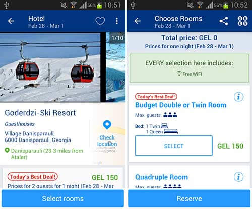 اپلیکیشن Booking.com Hotels