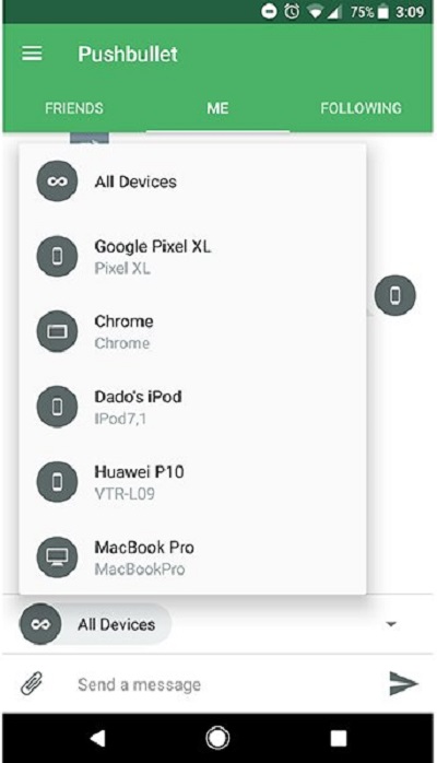 اپلیکیشن Pushbullet