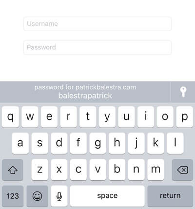 کار با Password AutoFill در آی او اس