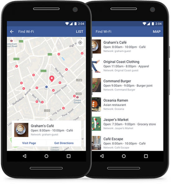 قابلیت Find Wi-Fi فیسبوک