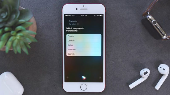 قابلیت ترجمه در Siri