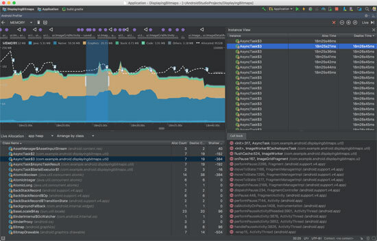 Memory Profiler در اندروید استودیو 3.0