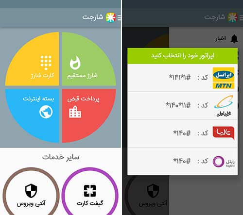 اپلیکیشن شارجت
