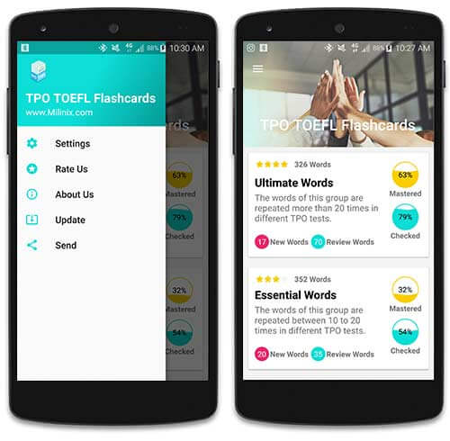 اپلیکیشن فلش کارت های تافل TPO