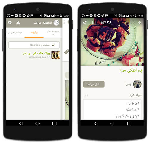 دستور العمل پخت غذایی