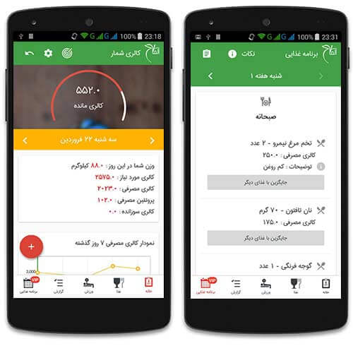 اپلیکیشن کالری شمار آلما